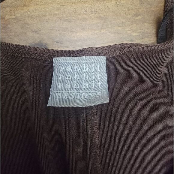 Rabbit Designs Slinky Maxi Dress Shift Stretchy Brown Sleeveless Snake Size 16W - Picture 4 of 7